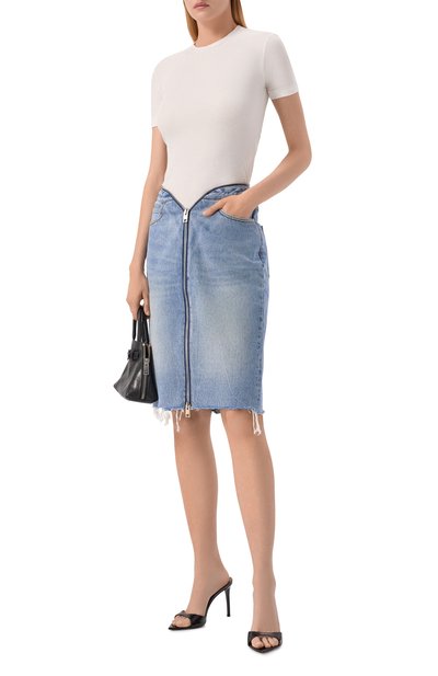 Джинсовая юбка zip v-waist ALEXANDER WANG, арт. 4DC2265986, фото 2