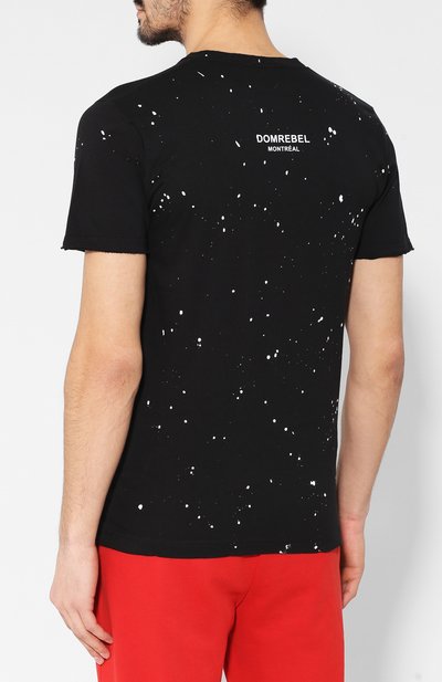 Хлопковая футболка DOMREBEL черного цвета по цене 18700 руб., арт. CHEERS/T-SHIRT/PAINT, фото 4 Хлопковая футболка DOMREBEL, арт. CHEERS/T-SHIRT/PAINT, фото 4