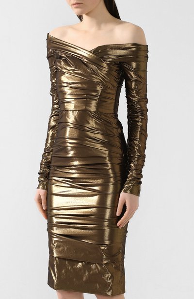 Платье с драпировкой DOLCE & GABBANA, арт. F6C1VT/FURHV, фото 3