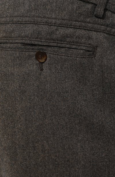 Шерстяные брюки CANALI коричневого цвета по цене 56600 руб., арт. V1659/AR03472/60, фото 5 Шерстяные брюки CANALI, арт. V1659/AR03472/60, фото 5