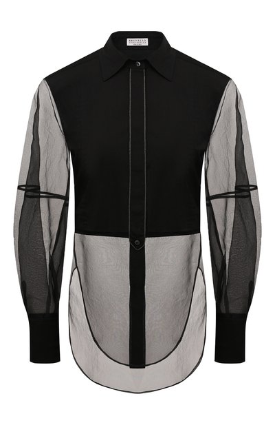 Женская хлопковая блузка BRUNELLO CUCINELLI, арт. MP091MQ406