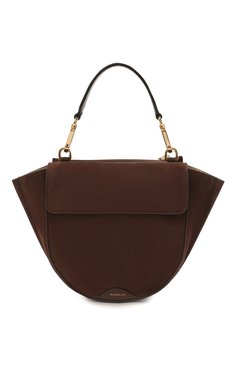 Женская сумка hortensia mini WANDLER коричневого цвета, арт. H0RTENSIA BAG MINI | Фото 1 (Материал: Натуральная кожа; Сумки-технические: Сумки через плечо, Сумки top-handle; Ремень/цепочка: На ремешке; Размер: mini)