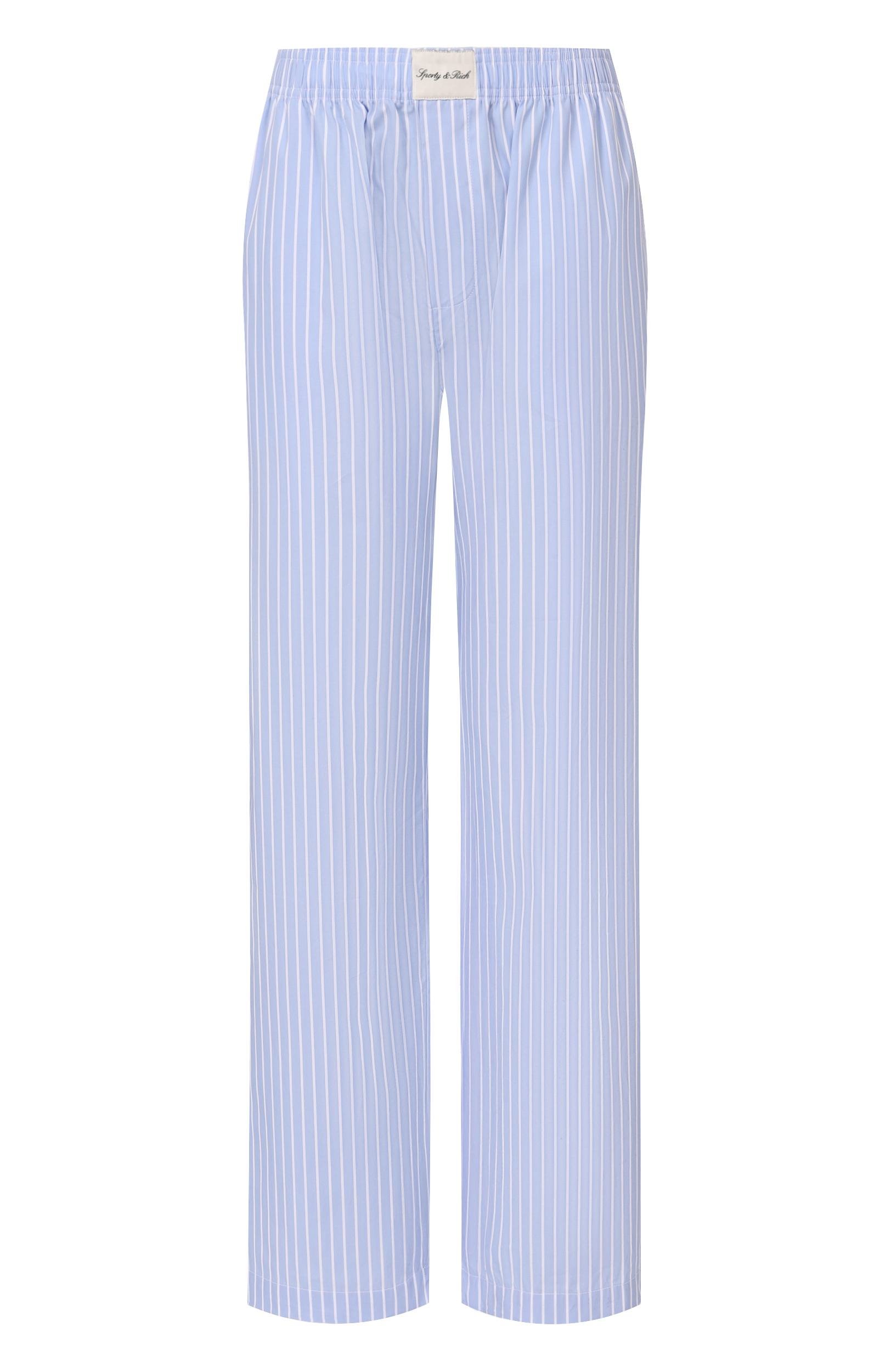 Хлопковые брюки SPORTY AND RICH, арт. PA07874326BL154, фото 1