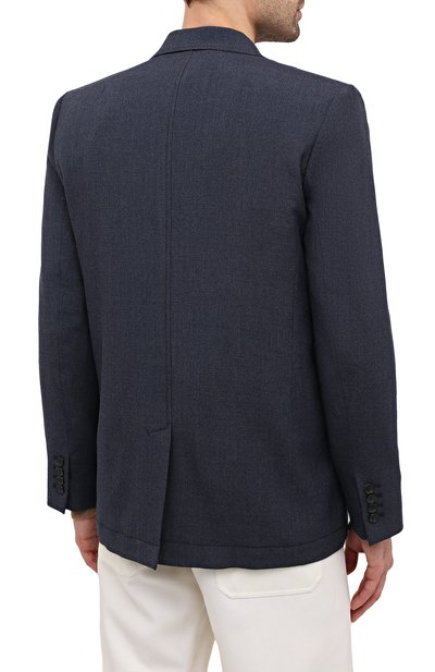 Пиджак из шерсти и вискозы JACQUEMUS синего цвета по цене 81800 руб., арт. 206JA01/120390, фото 4 Пиджак из шерсти и вискозы JACQUEMUS, арт. 206JA01/120390, фото 4