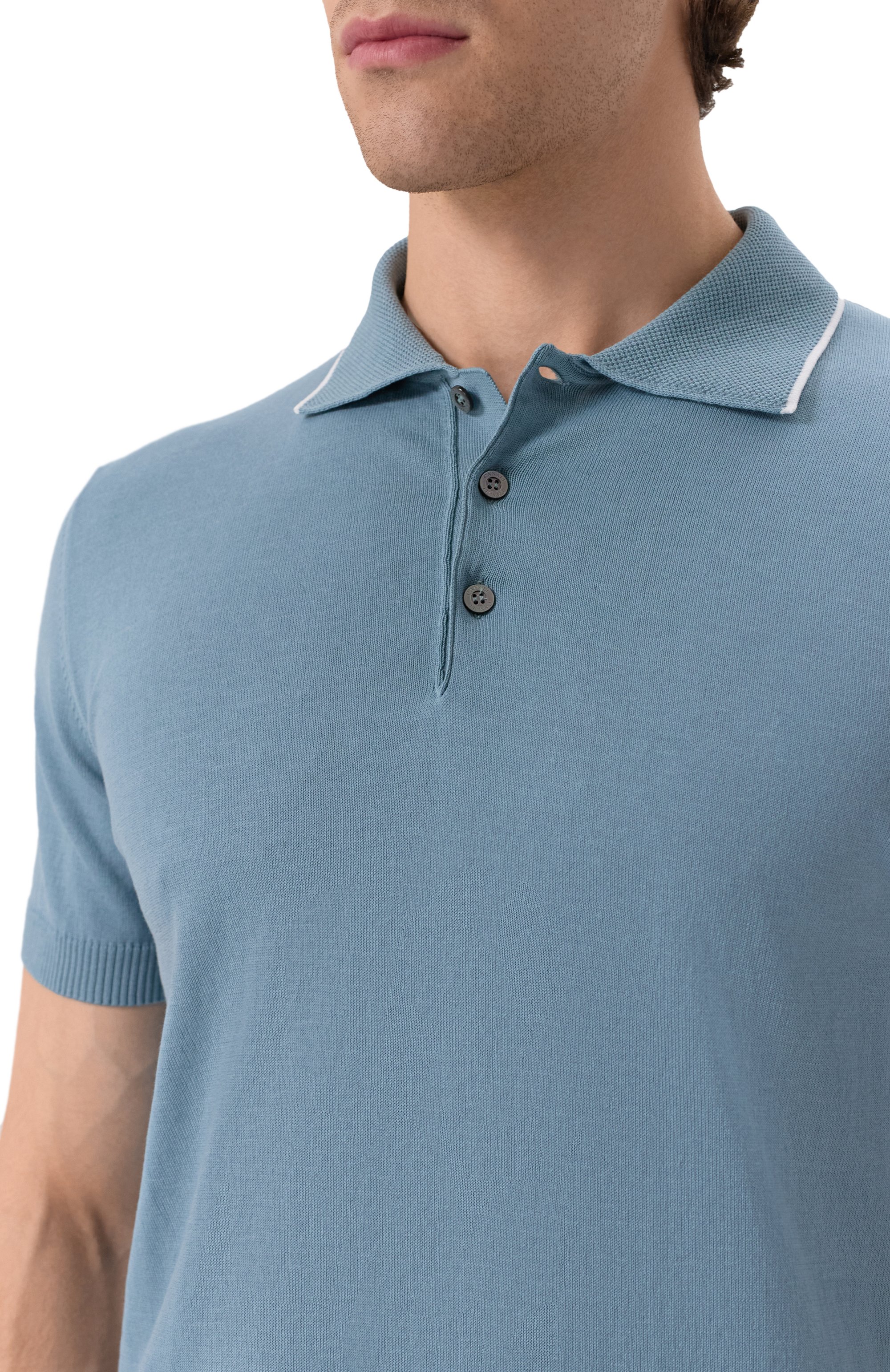 Хлопковое поло CANALI, арт. C1053/MK02261, фото 5