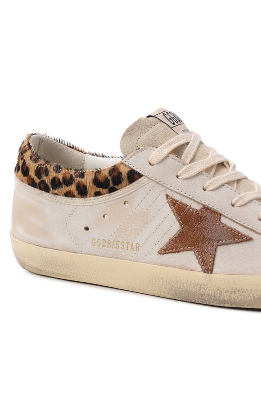Кожаные кеды Super-Star Golden Goose Deluxe Brand GWF01042.F008167 Кремовый  GWF01042.F008167 Фото 7