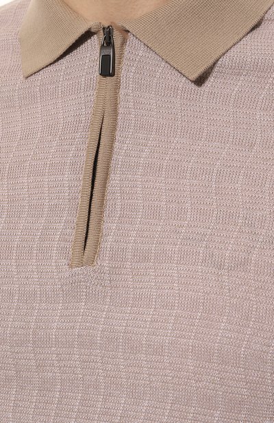 Хлопковое поло CANALI бежевого цвета по цене 49150 руб., арт. C0454/MY01896, фото 5 Хлопковое поло CANALI, арт. C0454/MY01896, фото 5