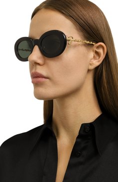 Женские солнцезащитные очки JACQUEMUS черного цвета, арт. LES LUNETTES PRALU MULTI BLACK | Фото 2 (Региональные ограничения белый список (Axapta Mercury): Не проставлено; Нос: Не проставлено; Материал: Пластик; Тип очков: С/з; Оптика Гендер: оптика-женское; Очки форма: Овальные)