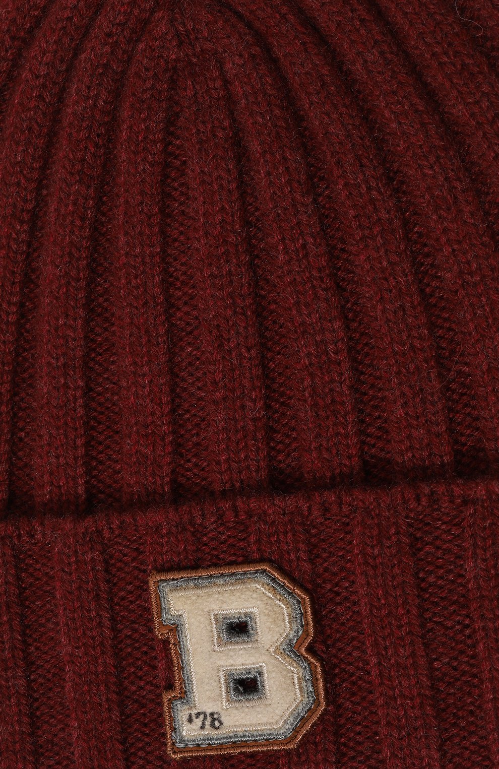 Кашемировая шапка BRUNELLO CUCINELLI бордового цвета по цене 24200 руб., арт. B22M90008A, фото 3 Кашемировая шапка BRUNELLO CUCINELLI, арт. B22M90008A, фото 3