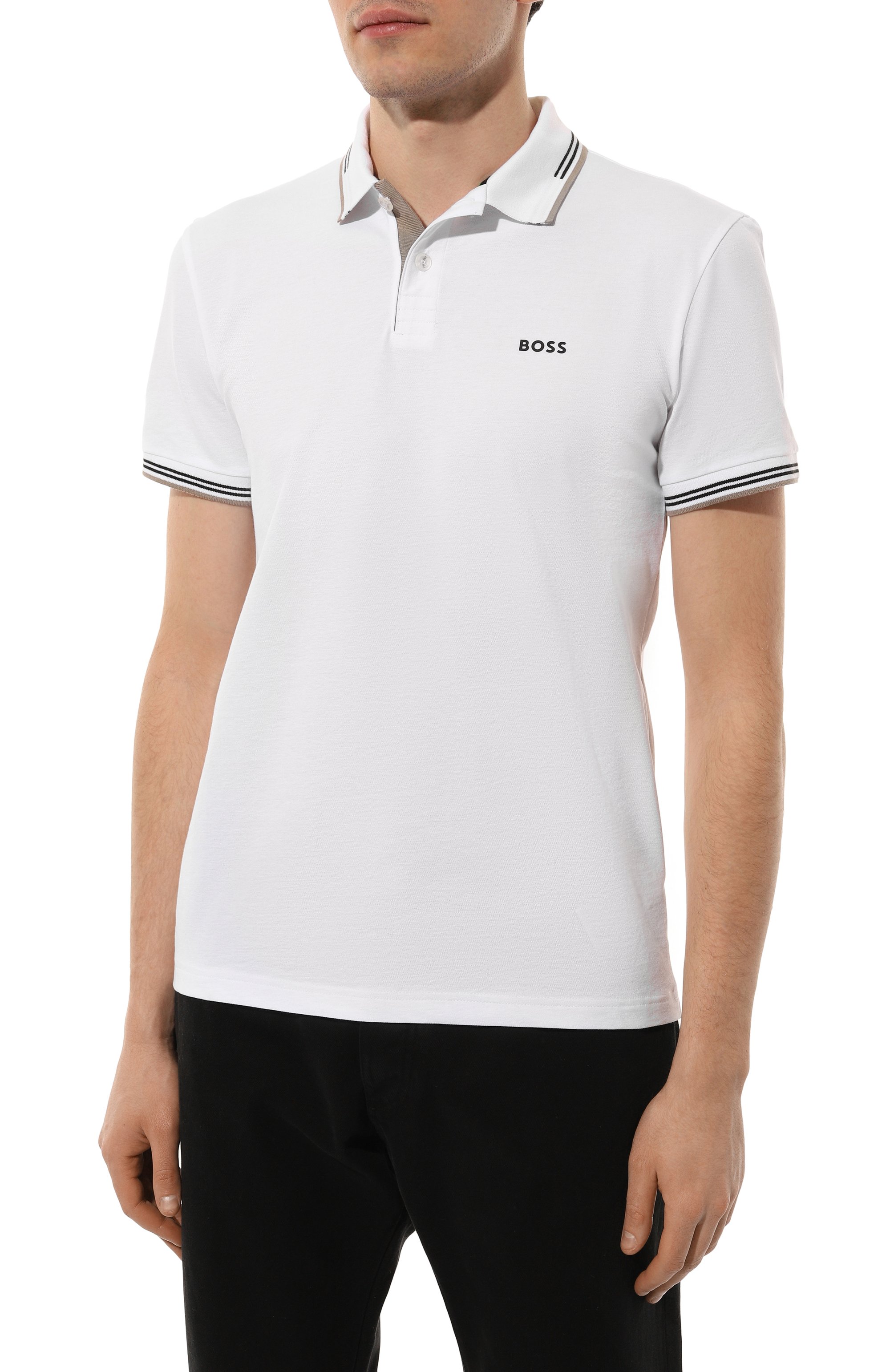 Хлопковое поло BOSS GREEN, арт. 50506193, фото 3