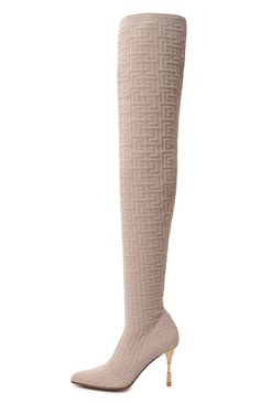 Текстильные ботфорты moneta 95 BALMAIN, арт. AN1TB809TPBK, фото 4