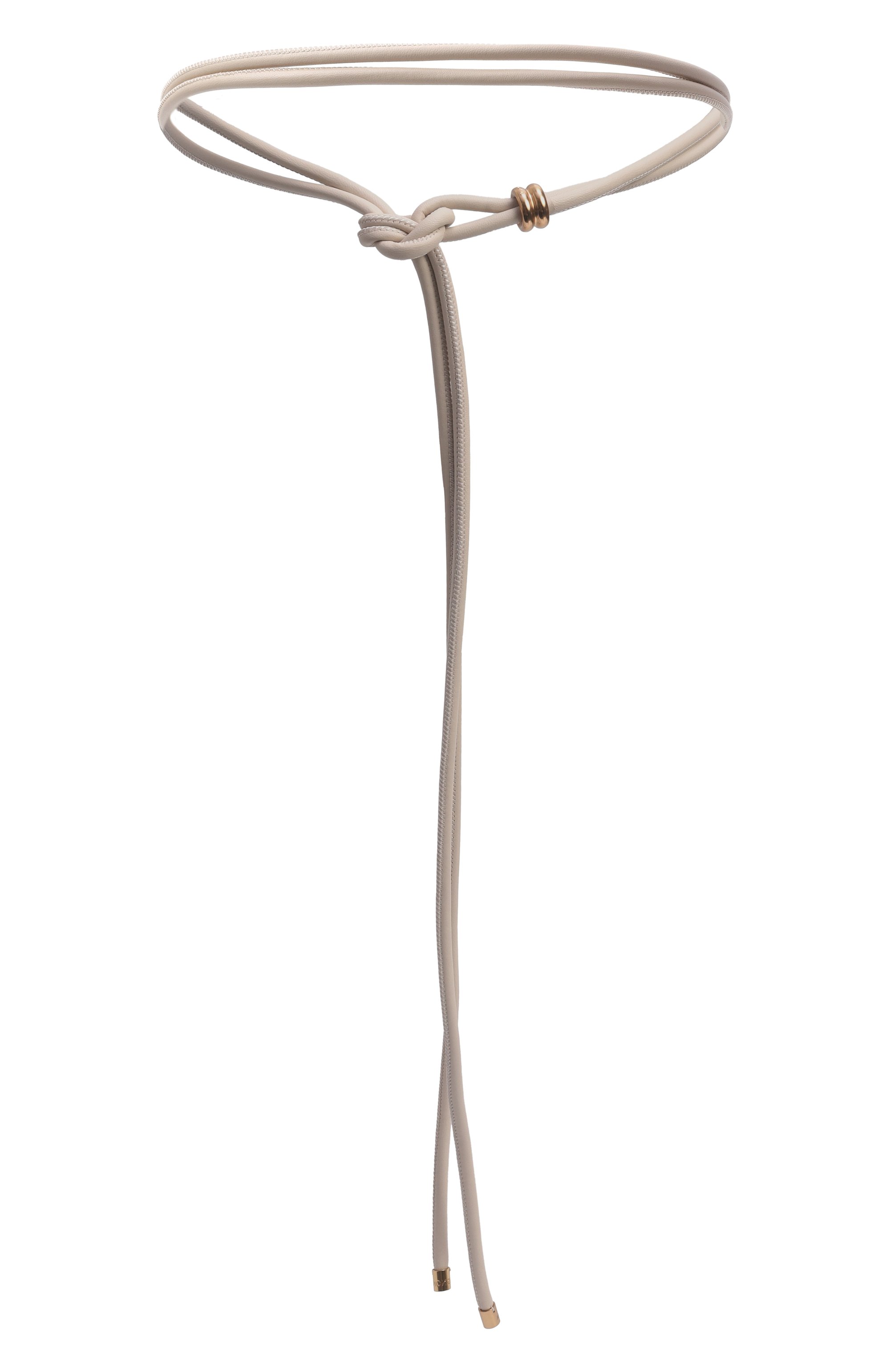 Кожаный пояс AGNONA кремового цвета по цене 53650 руб., арт. L61002E/U8090E, фото 3 Кожаный пояс AGNONA, арт. L61002E/U8090E, фото 3