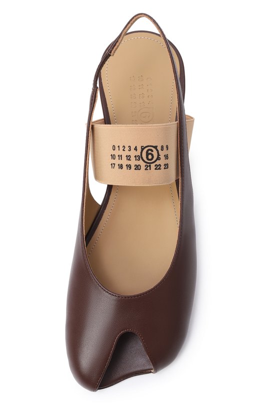 Кожаные балетки Anatomic MM6 S59WP0212/P3628 Коричневый  S59WP0212/P3628 Фото 6