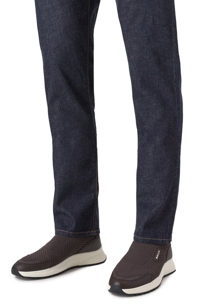 Текстильные кроссовки outline BALLY темно-коричневого цвета по цене 59950 руб., арт. MSK09V/TE032, фото 3 Текстильные кроссовки outline BALLY, арт. MSK09V/TE032, фото 3