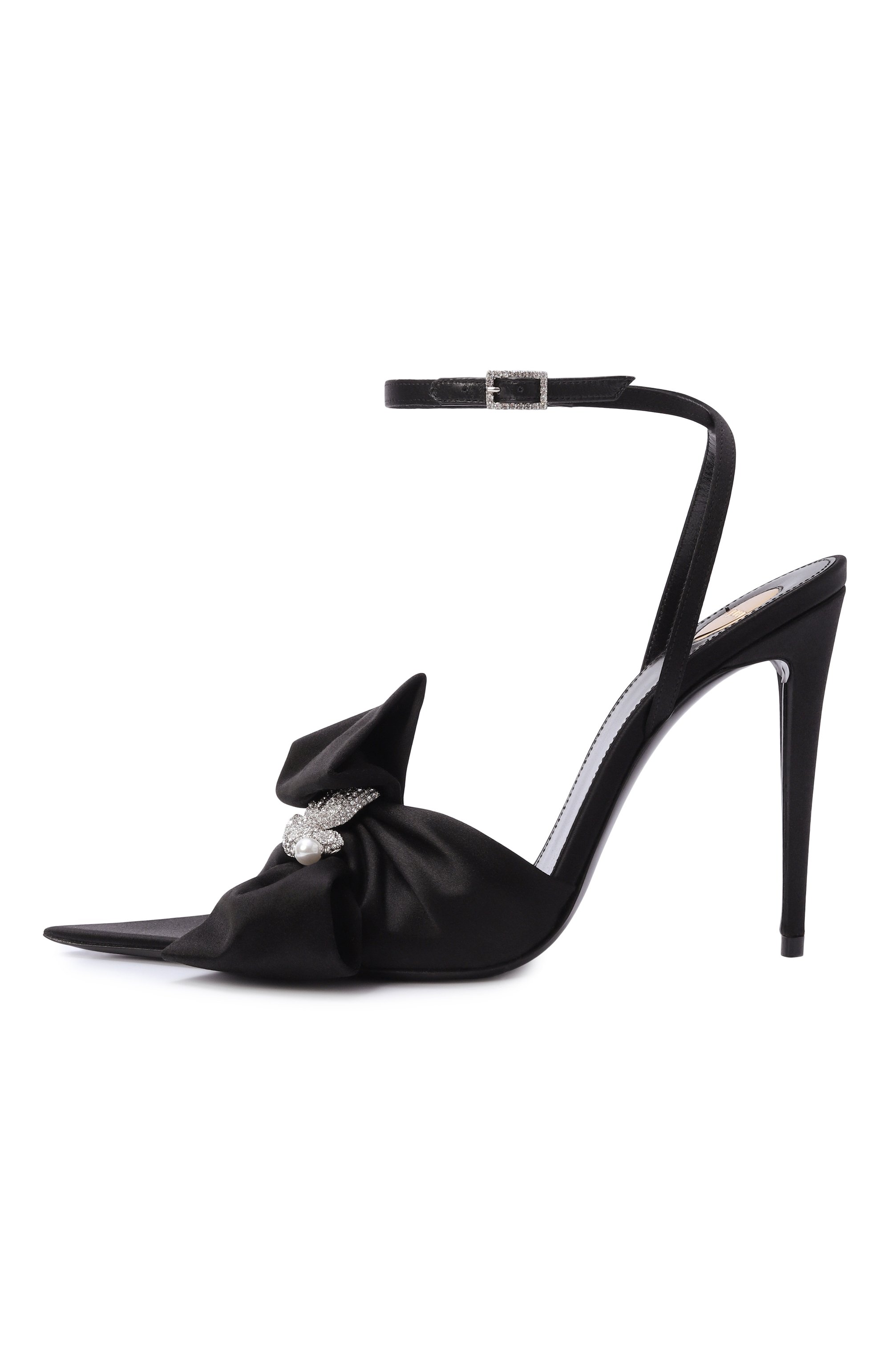 Текстильные босоножки dove 110 SAINT LAURENT, арт. 867309/9QNC4, фото 4