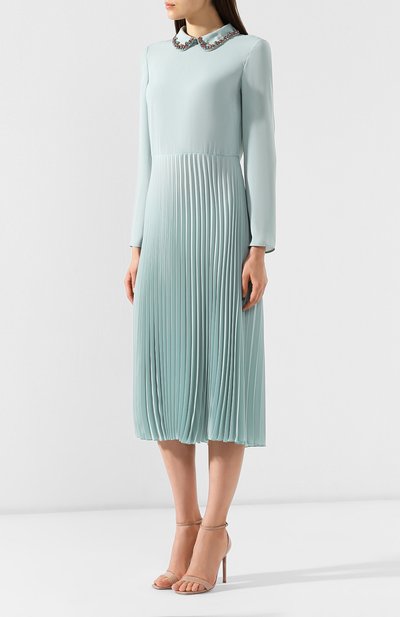 Платье-миди REDVALENTINO бирюзового цвета по цене 69550 руб., арт. SR3VAF27/49G, фото 3 Платье-миди REDVALENTINO, арт. SR3VAF27/49G, фото 3