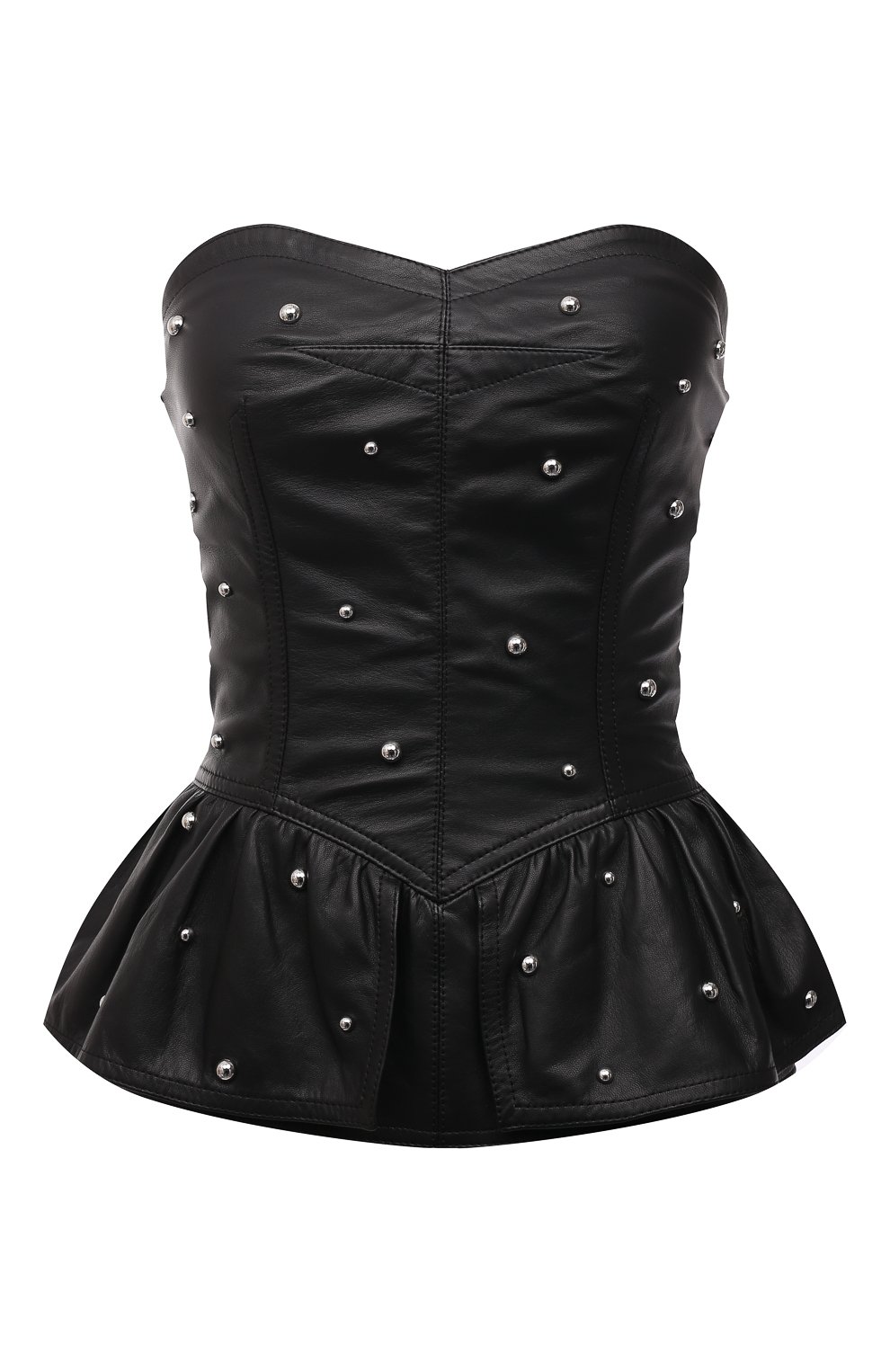 Кожаный топ ISABEL MARANT черного цвета по цене 236000 руб., арт. HT2120-21E001I/AZINA, фото 1 Кожаный топ ISABEL MARANT, арт. HT2120-21E001I/AZINA, фото 1