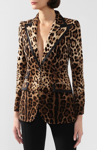 Жакет из смеси хлопка и шелка DOLCE & GABBANA, арт. F29CET/FSWBH, фото 3