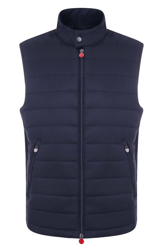 Утепленный жилет Kiton UW2195V0422H02/62-68 Синий UW2195V0422H02/62-68
