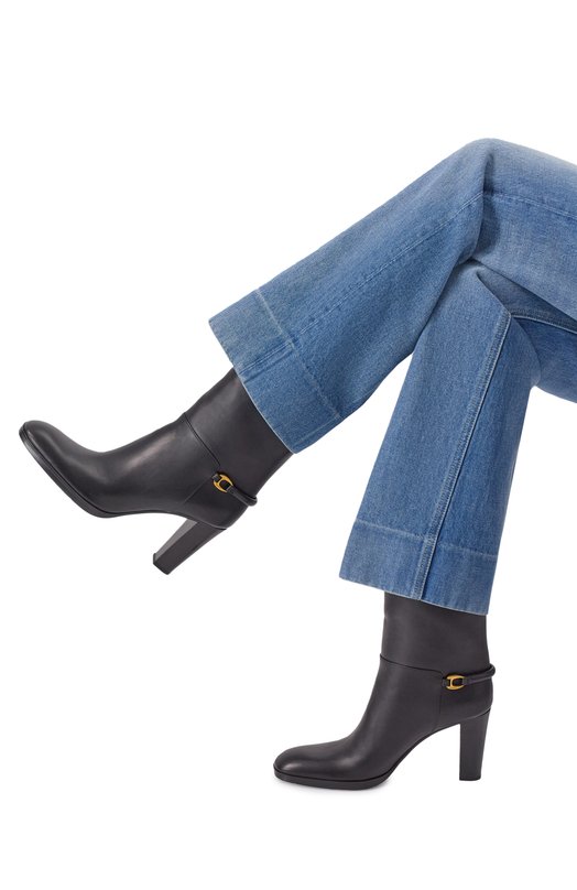 Кожаные ботильоны Sulpice 80 Saint Laurent 841573/28N00 Чёрный  841573/28N00 Фото 2