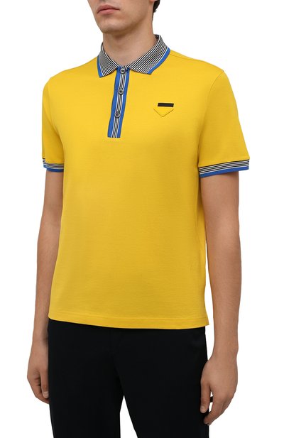 Хлопковое поло PRADA, арт. UJN766-1ZP5-F0010-212, фото 3