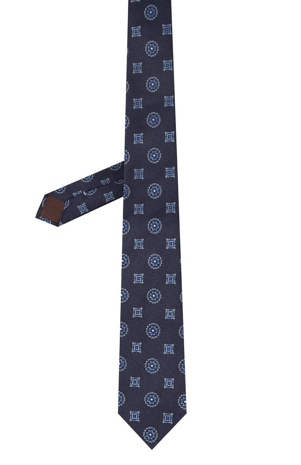 Шелковый галстук CANALI темно-синего цвета по цене 19250 руб., арт. 18/HJ03866, фото 3 Шелковый галстук CANALI, арт. 18/HJ03866, фото 3