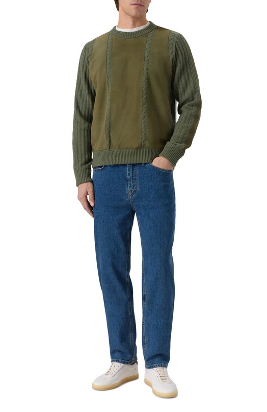 Кашемировый свитер с замшевой отделкой MVST M25.1MM.K011/K003 Зелёный  M25.1MM.K011/K003 Фото 2