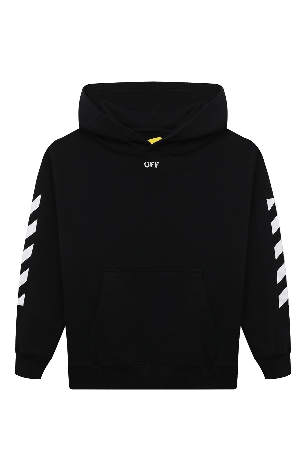 Хлопковое худи OFF-WHITE черного цвета по цене 37200 руб., арт. OGBB002C99FLE0011001, фото 1 Хлопковое худи OFF-WHITE, арт. OGBB002C99FLE0011001, фото 1