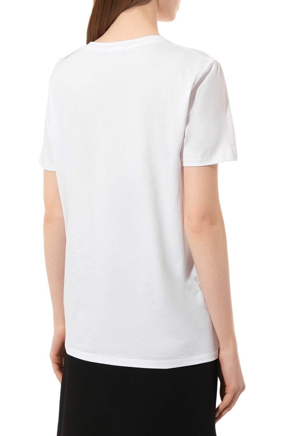 Хлопковая футболка BALMAIN белого цвета по цене 42750 руб., арт. YF0EF005BB02/GAB, фото 4 Хлопковая футболка BALMAIN, арт. YF0EF005BB02/GAB, фото 4