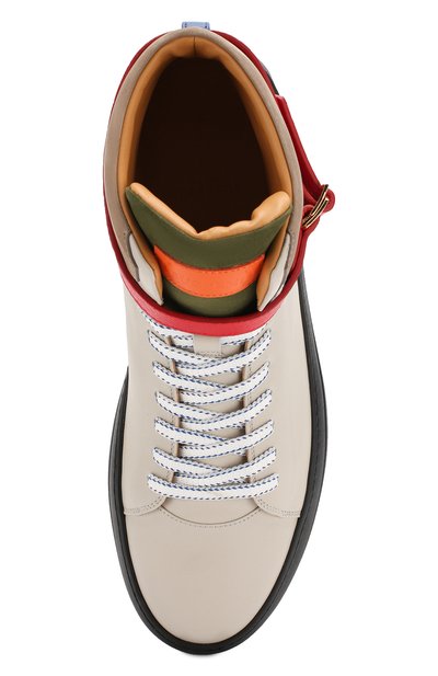 Кожаные кеды 100mm sport BUSCEMI светло-бежевого цвета по цене 65100 руб., арт. 219SM120VP99FK/M, фото 5 Кожаные кеды 100mm sport BUSCEMI, арт. 219SM120VP99FK/M, фото 5