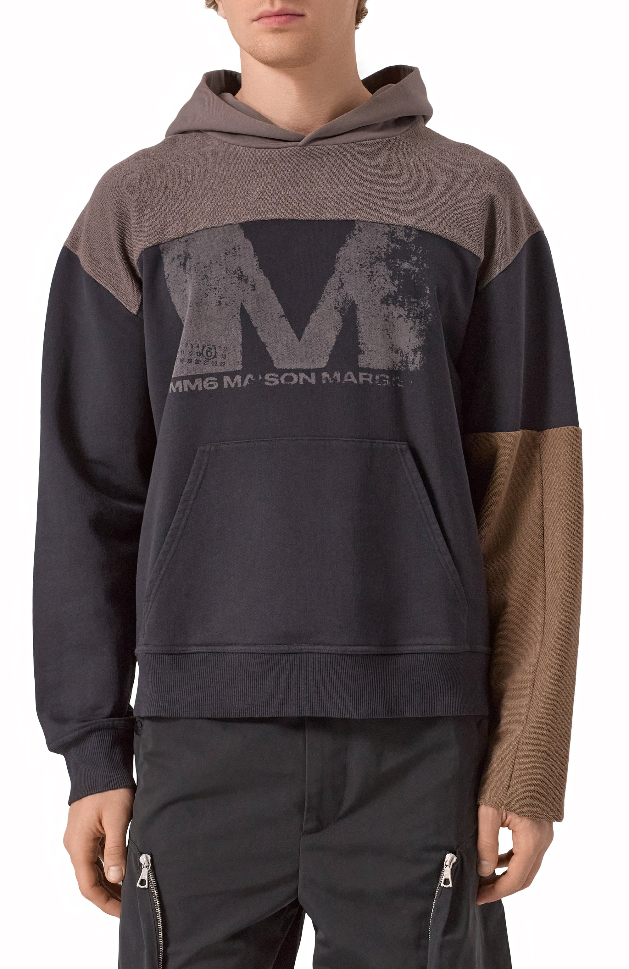 Хлопковое худи MM6 черного цвета по цене 61550 руб., арт. SH0GU0025/MTJ016, фото 3 Хлопковое худи MM6, арт. SH0GU0025/MTJ016, фото 3
