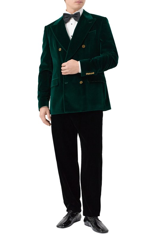 Бархатный пиджак Dolce & Gabbana G2TV8T/FUVKR Зелёный  G2TV8T/FUVKR Фото 2