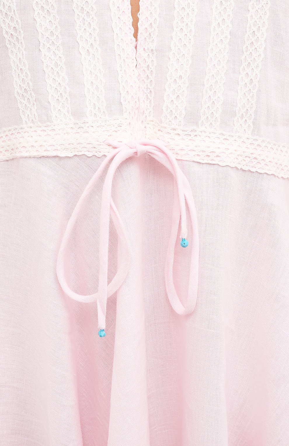 Льняное платье A MERE CO розового цвета по цене 46250 руб., арт. AMC-RSS21-01PW, фото 5 Льняное платье A MERE CO, арт. AMC-RSS21-01PW, фото 5