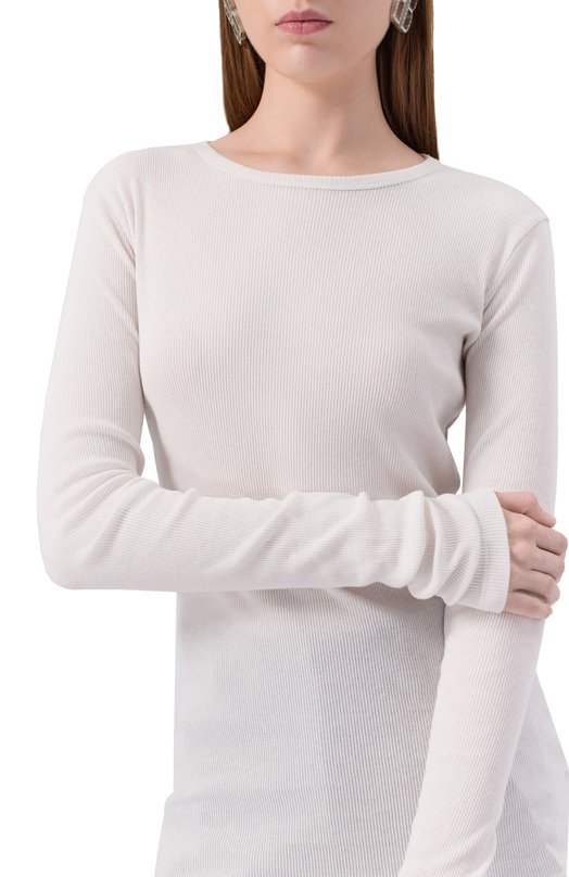 Хлопковый лонгслив Ann Demeulemeester B0011488/FA659 Белый  B0011488/FA659 Фото 5