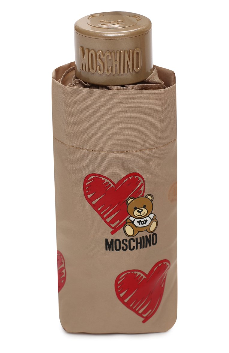 Женский складной зонт MOSCHINO бежевого цвета, арт. 8127-SUPERMINI | Фото 4 (Материал: Металл, Текстиль, Синтетический материал; Нос: Не проставлено; Региональные ограничения белый список (Axapta Mercury): Не проставлено)