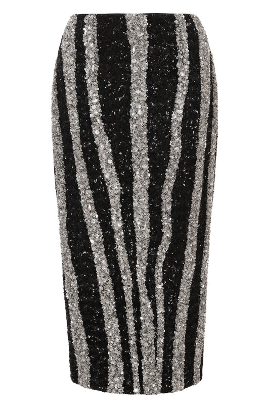 Юбка с отделкой из пайеток Balmain FF0LD520/PD22 Чёрный FF0LD520/PD22