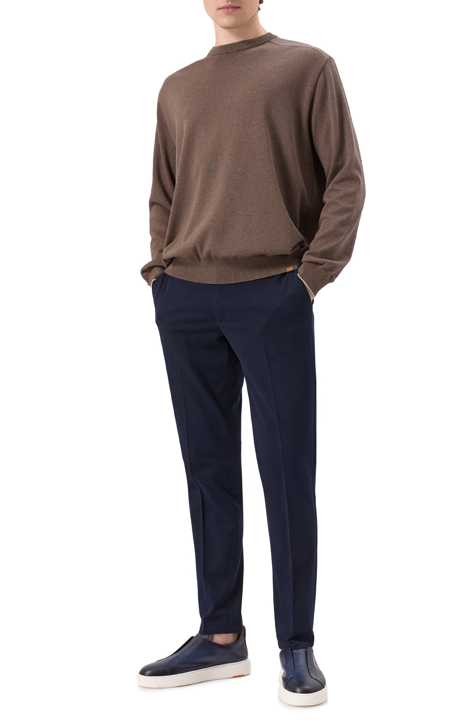 Кожаные кеды cleanic SANTONI, арт. MBCG21995BARTGLB, фото 2