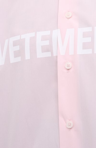 Хлопковая рубашка VETEMENTS, а рт. UE51SH300P 1004/W, фото 5