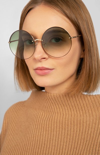 Солнцезащитные очки MATTHEW WILLIAMSON зеленого цвета по цене 19950 руб., арт. MW242C2 SUN, фото 2 Солнцезащитные очки MATTHEW WILLIAMSON, арт. MW242C2 SUN, фото 2