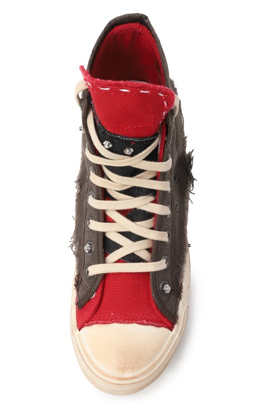 Текстильные кеды Loved to Death Maison Margiela S39WS0129/P7454 Коричневый  S39WS0129/P7454 Фото 6