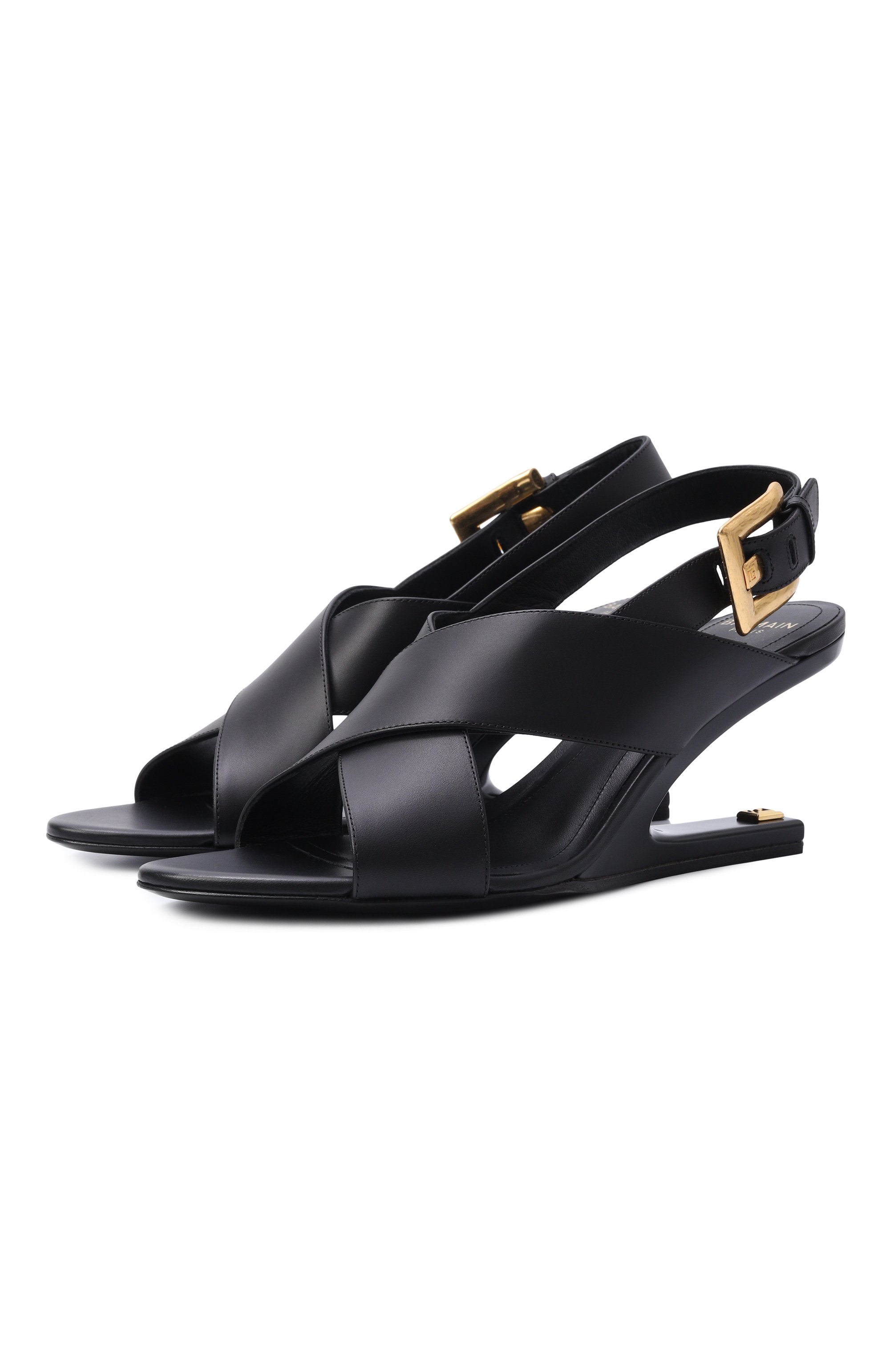Кожаные босоножки anthem no wedge 75 BALMAIN, арт. HN1UH283/LECX, фото 1