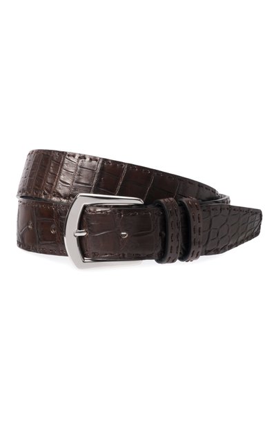 Мужской ремень кожи крокодила KITON, арт. USC6135N00102