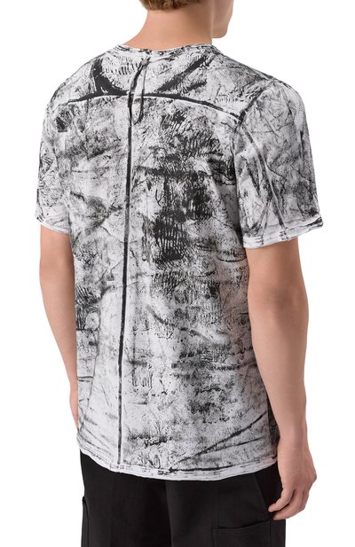 Хлопковая футболка 139DEC черно-белого цвета по цене 16200 руб., арт. T540-W-OXIDE, фото 4 Хлопковая футболка 139DEC, арт. T540-W-OXIDE, фото 4