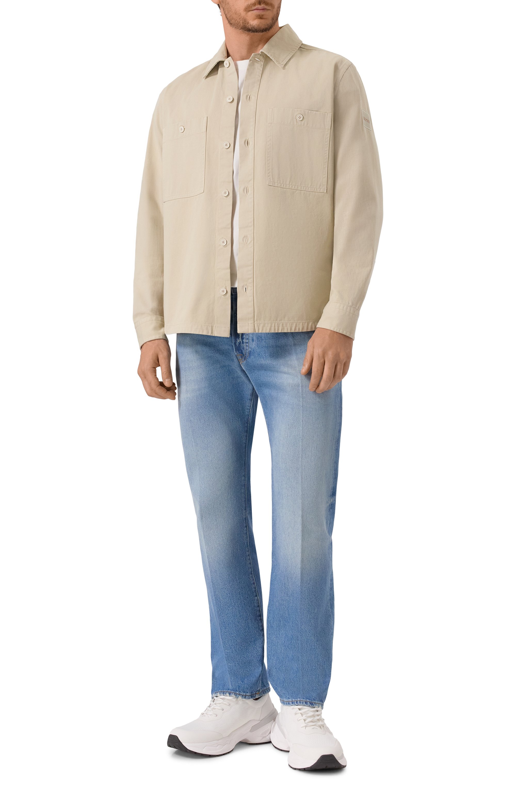 Хлопковая куртка-рубашка BOSS ORANGE, арт. 50545436, фото 2