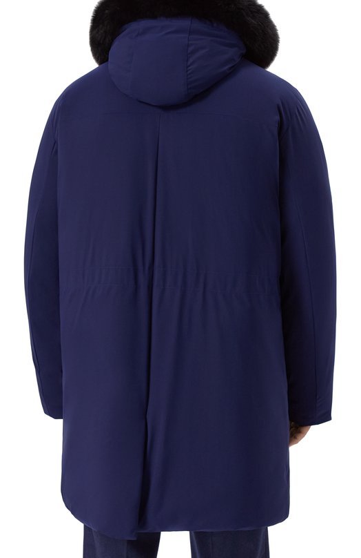 Парка с отделкой из меха лисицы Stefano Ricci M6J5400061/PA003R/60 Синий  M6J5400061/PA003R/60 Фото 4