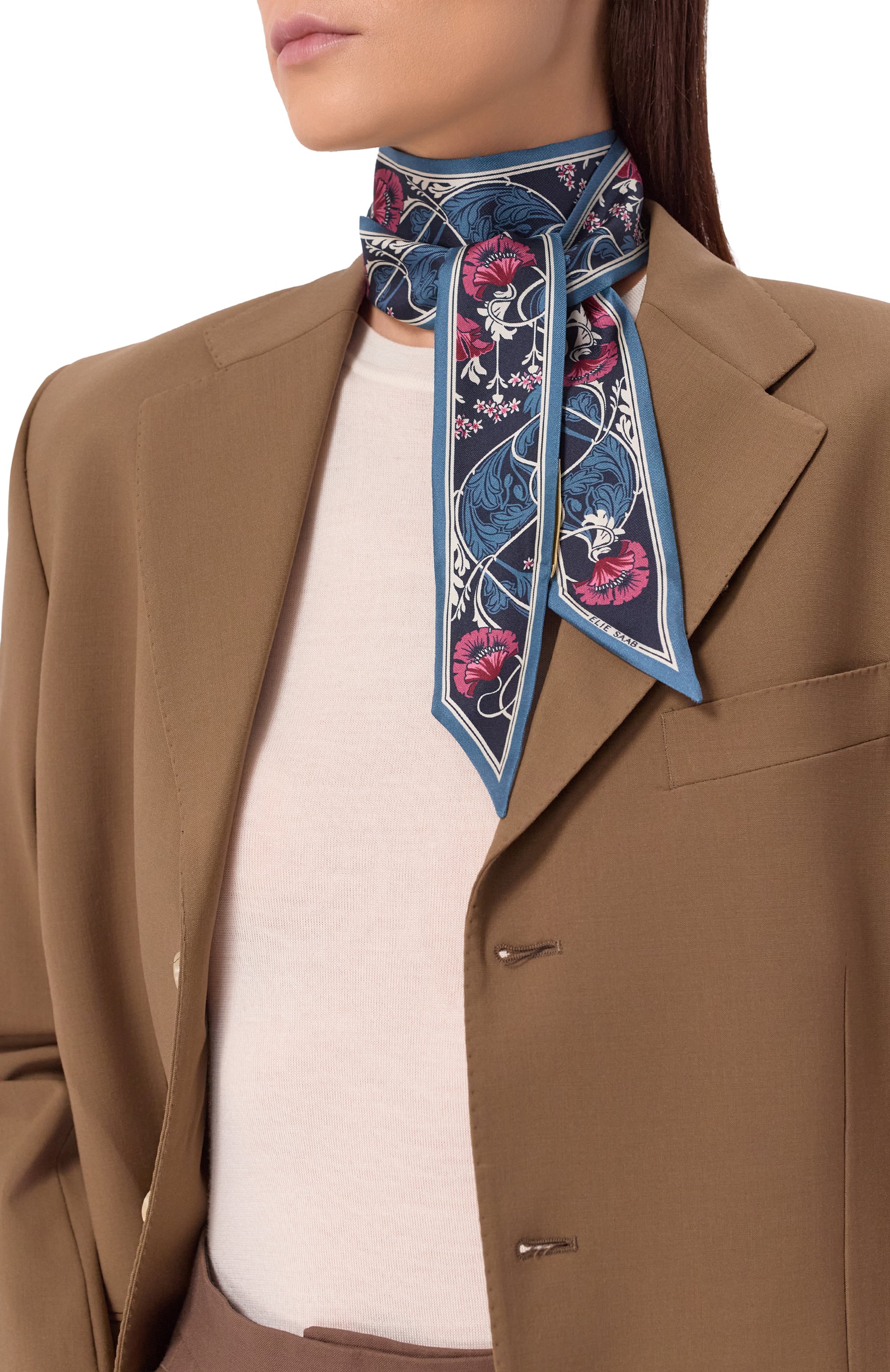 Шелковый шарф-твилли ELIE SAAB, арт. 710009672F25, фото 2