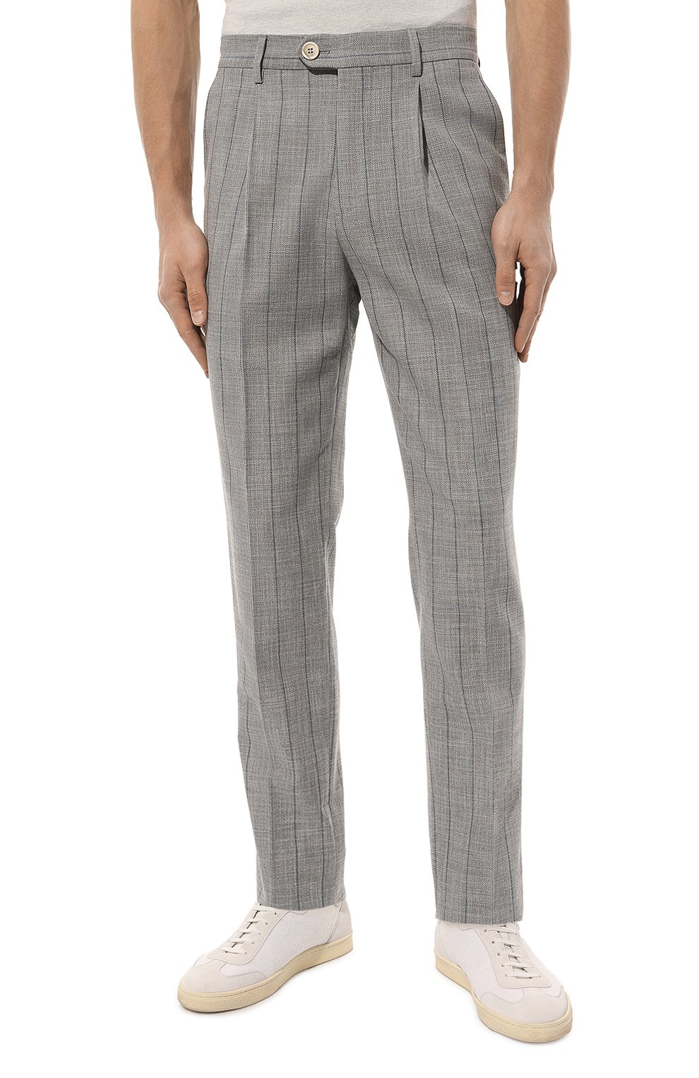 Брюки из хлопка и шерсти BRUNELLO CUCINELLI, арт. MS484B2299, фото 3