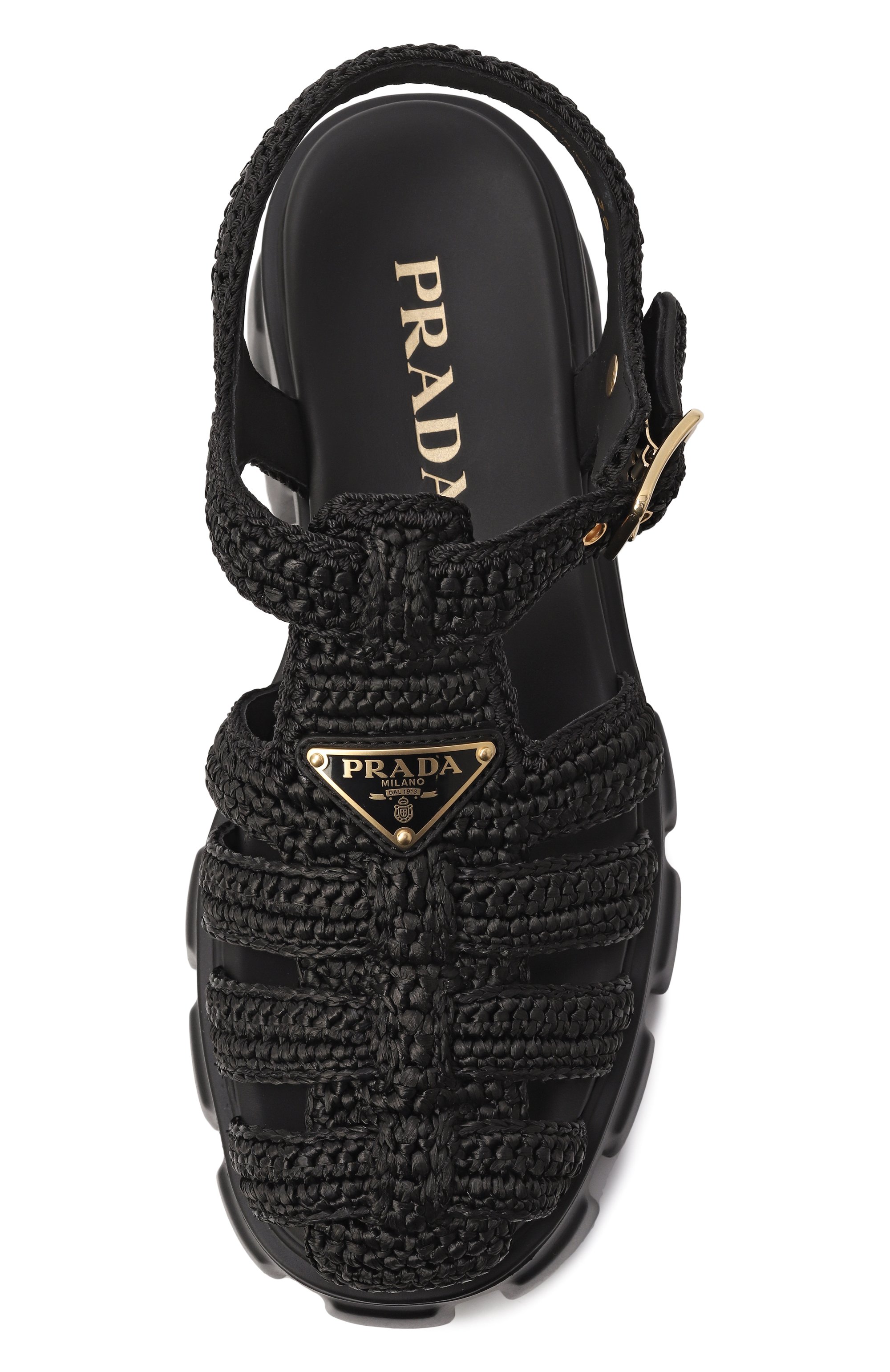 Текстильные сандалии monolith PRADA, арт. 1X138N/3L8W, фото 6