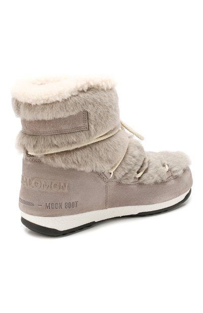 Замшевые сапоги yves salomon x moon boot YVES SALOMON бежевого цвета по цене 53250 руб., арт. 20WAC708XXMERL, фото 4 Замшевые сапоги yves salomon x moon boot YVES SALOMON, арт. 20WAC708XXMERL, фото 4