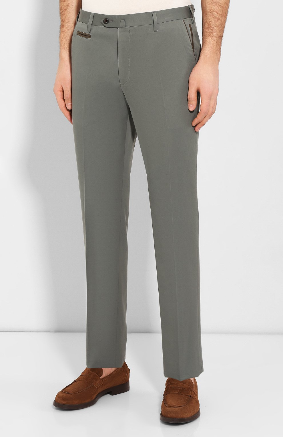 Брюки из смеси хлопка и кашемира CORNELIANI, арт. 854203-0114105/02, фото 3